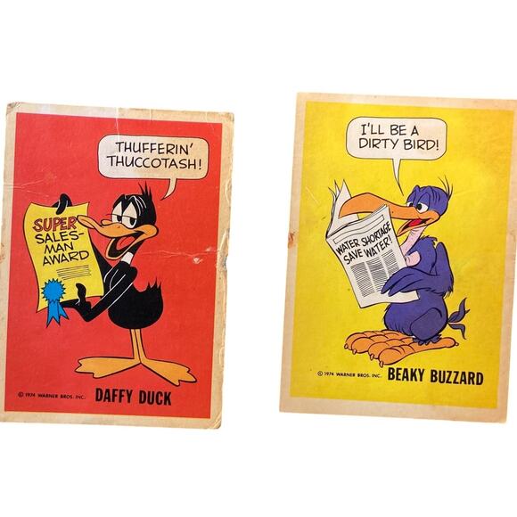 National Periodical Trading Cards Daffy Duck Beaky Buzzard 1974 Wonder Bread Lot - Picture 1 of 5